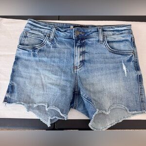 Kut from the Kloth Women’s Distressed Gidget Fray Blue Jean Shorts Size 6